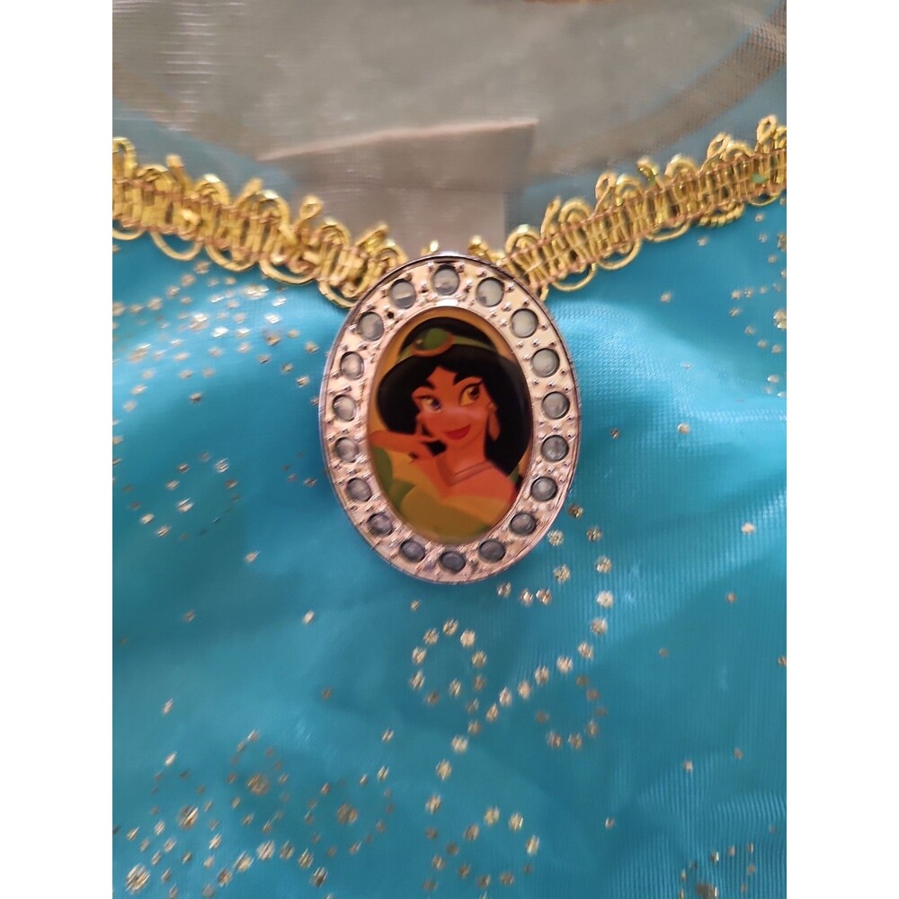 90s Disney Jasmine Children’s Princess Costume Wig, Shoes, Jewelry Large 10/12 - Picture 4 of 14